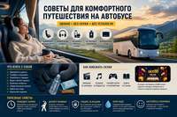 Статья Советы для комфортного путешествия на междугороднем автобусе без скуки и усталости