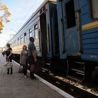 На перроне